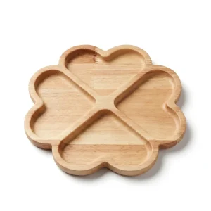 اردوخوری چوبی چهارخانه طرح قلب (بامبو ضدآب)